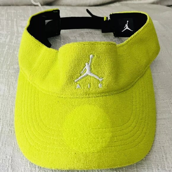 Air Jordan Nike Poolside Visor Jumpman Adjustable Yellow Cement Golf Hat BV3523 - Picture 1 of 2